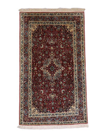 Sidenmatta - Kashmir Silk - 150 x 90 cm - mörkröd