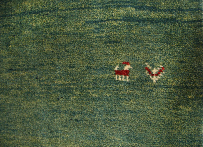 Runner Gabbeh-matta - persisk - 247 x 90 cm - grön