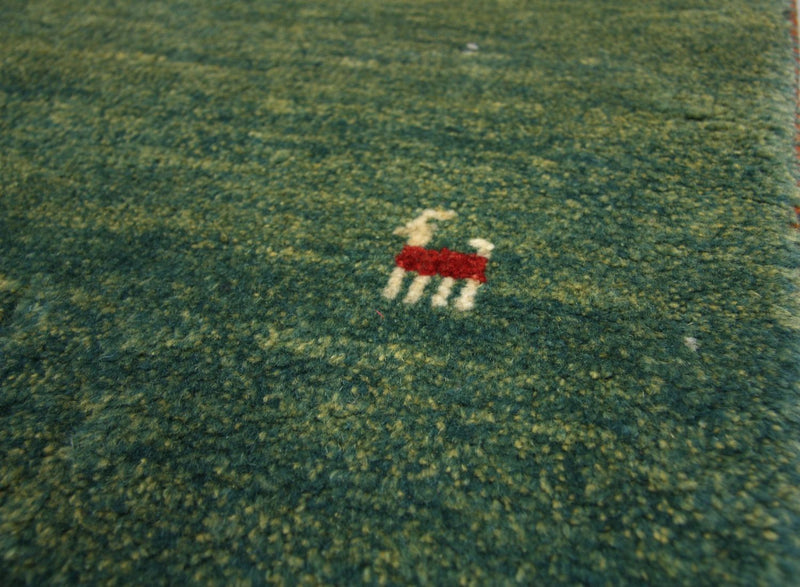 Runner Gabbeh-matta - persisk - 247 x 90 cm - grön