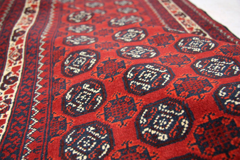 Runner Afghansk matta - Bukhara - 258 x 87 cm - röd
