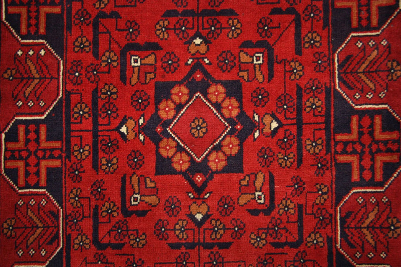 Runner Afghansk matta - Kunduz - 286 x 75 cm - röd