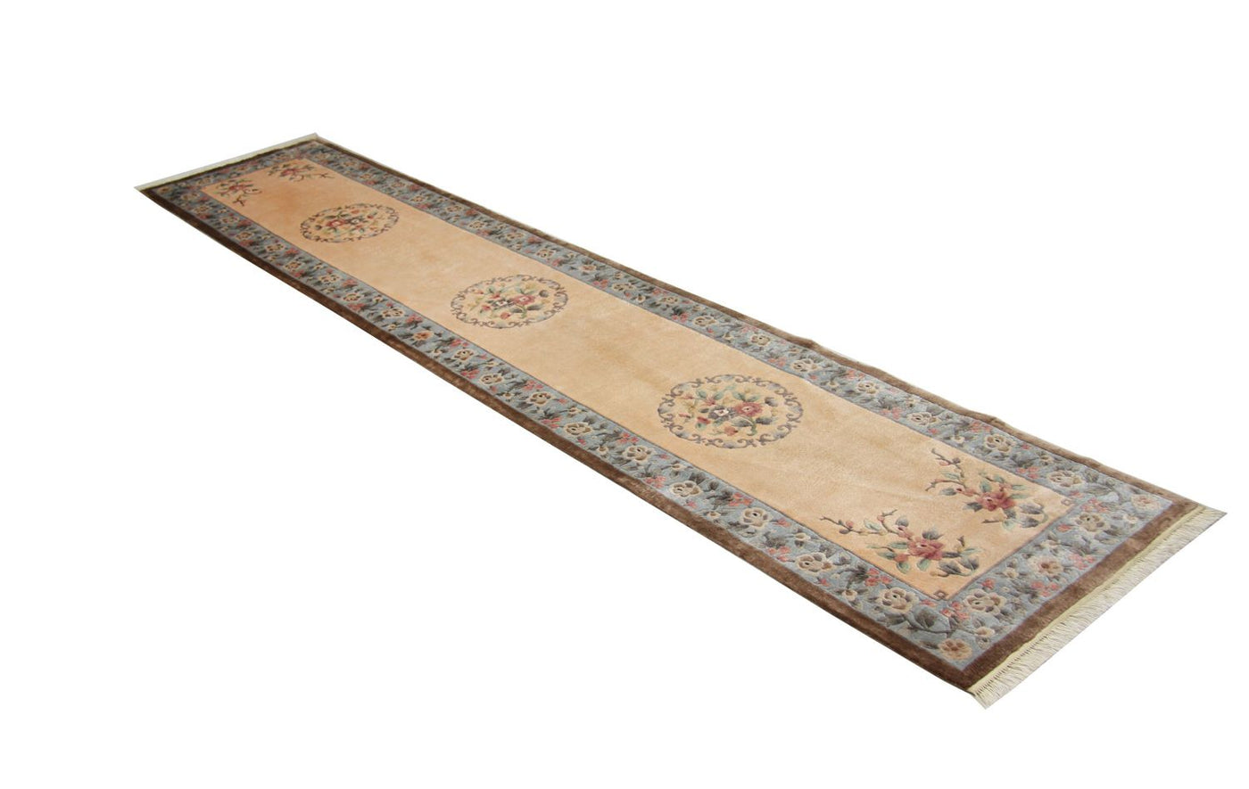 Kinesisk silke Mattan 337x70cm - Oriental Carpet