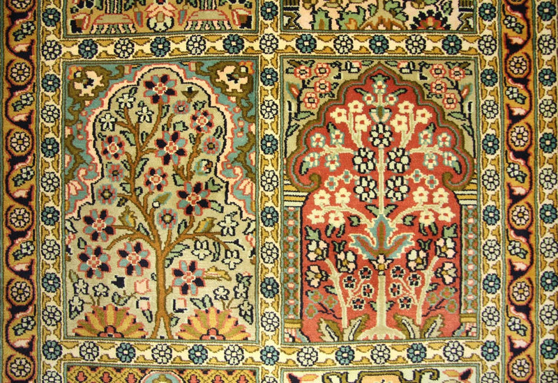 Runner Sidenmatta - Kashmir Silk - 298 x 82 cm - flerfärgad