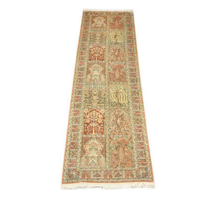 Runner Sidenmatta - Kashmir Silk - 292 x 79 cm - brun