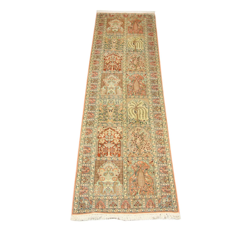 Runner Sidenmatta - Kashmir Silk - 292 x 79 cm - brun