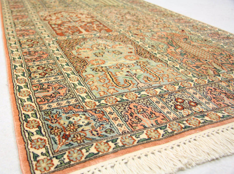 Runner Sidenmatta - Kashmir Silk - 292 x 79 cm - brun
