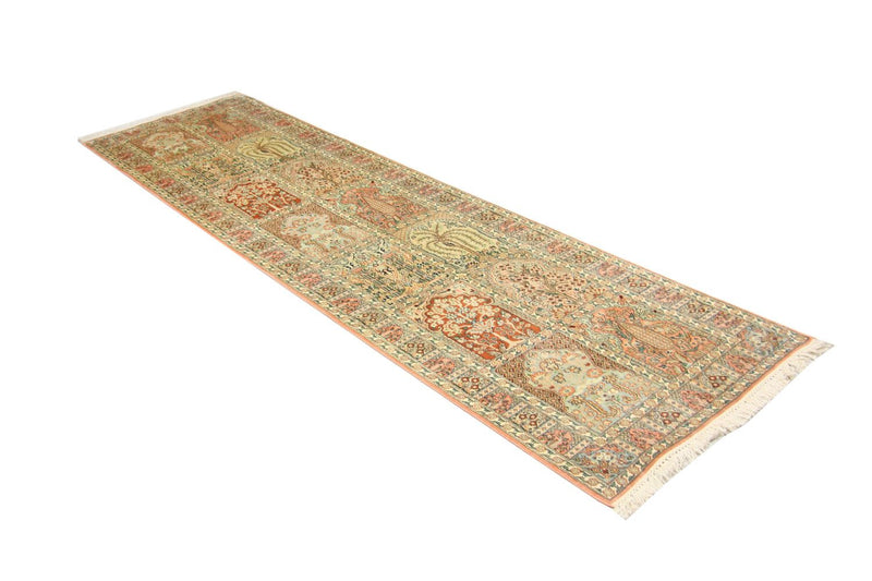 Runner Sidenmatta - Kashmir Silk - 292 x 79 cm - brun