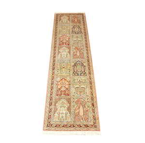 Runner Sidenmatta - Kashmir Silk - 307 x 78 cm - flerfärgad