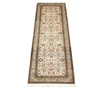 Runner Sidenmatta - Kashmir Silk - 250 x 80 cm - beige