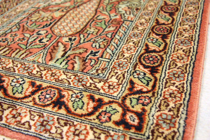 Runner Sidenmatta - Kashmir Silk - 305 x 79 cm - brun