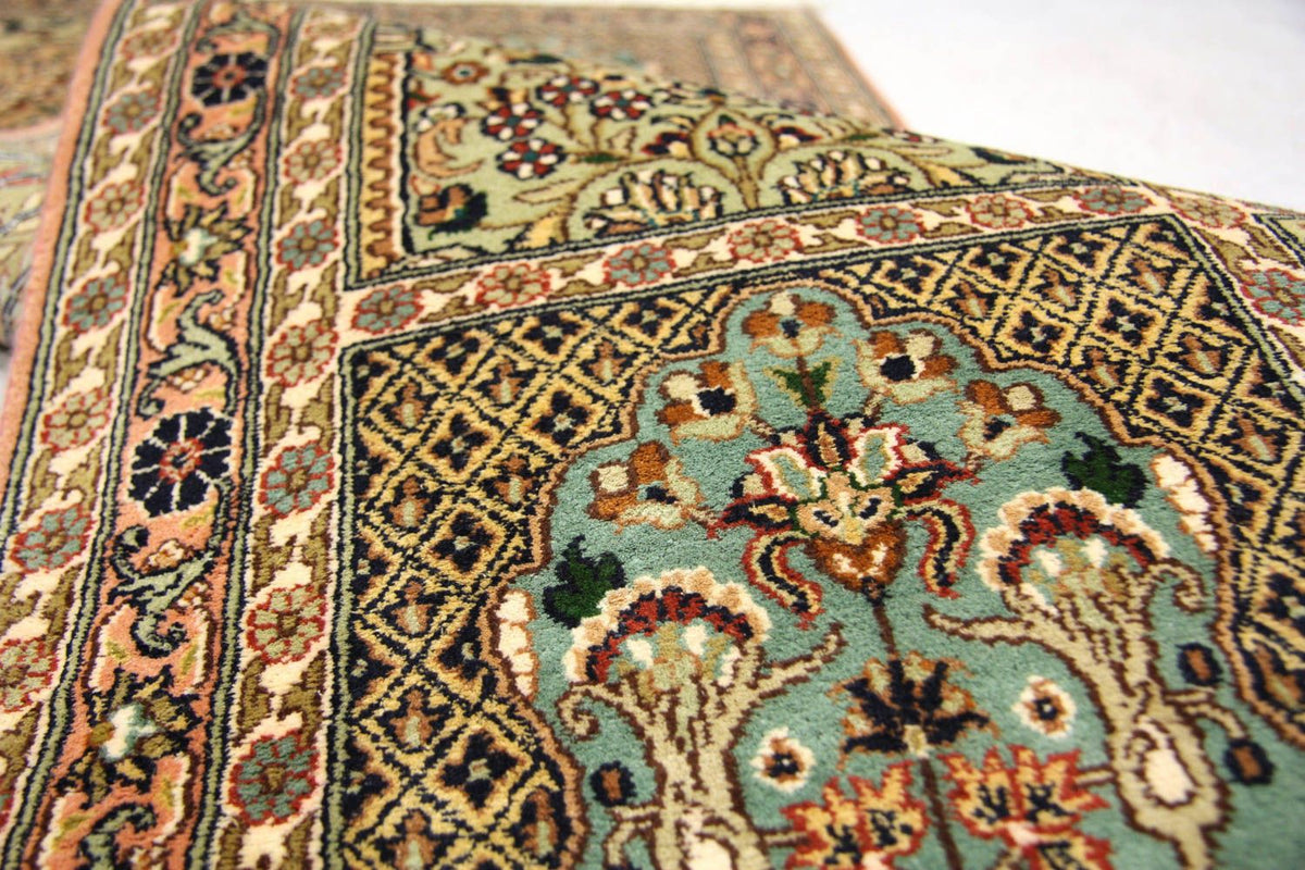 Runner Sidenmatta - Kashmir Silk - 183 x 77 cm - brun