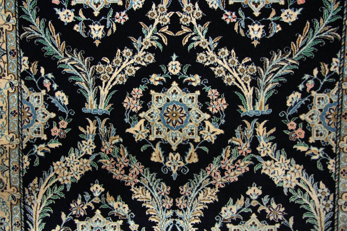 Persisk matta - Nain - 145 x 96 cm - mörkblå