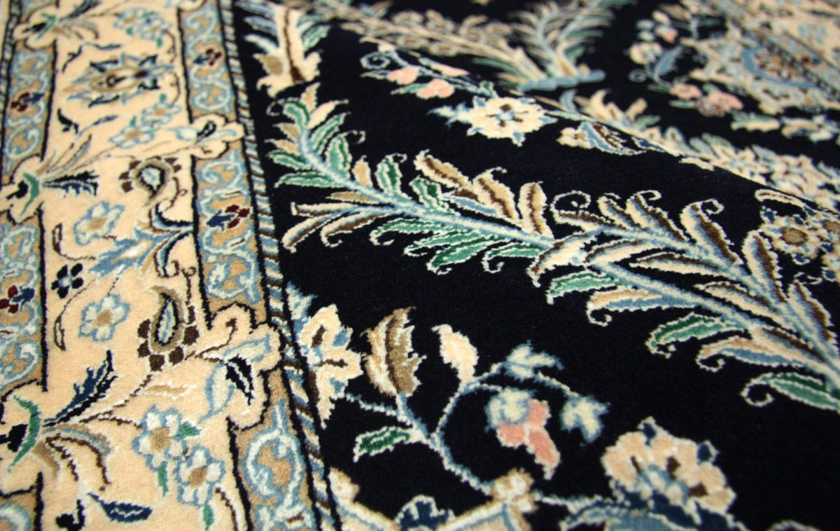 Persisk matta - Nain - 145 x 96 cm - mörkblå