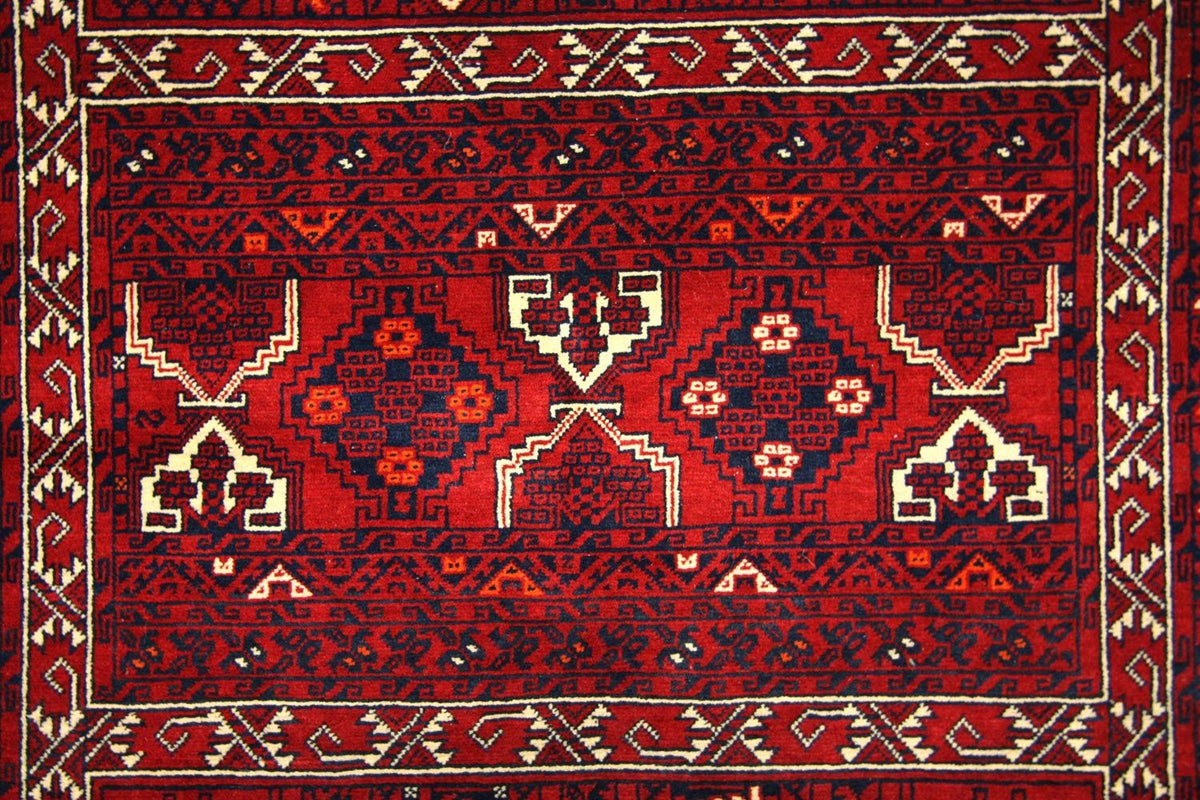 Afghansk matta - 250 x 166 cm - röd