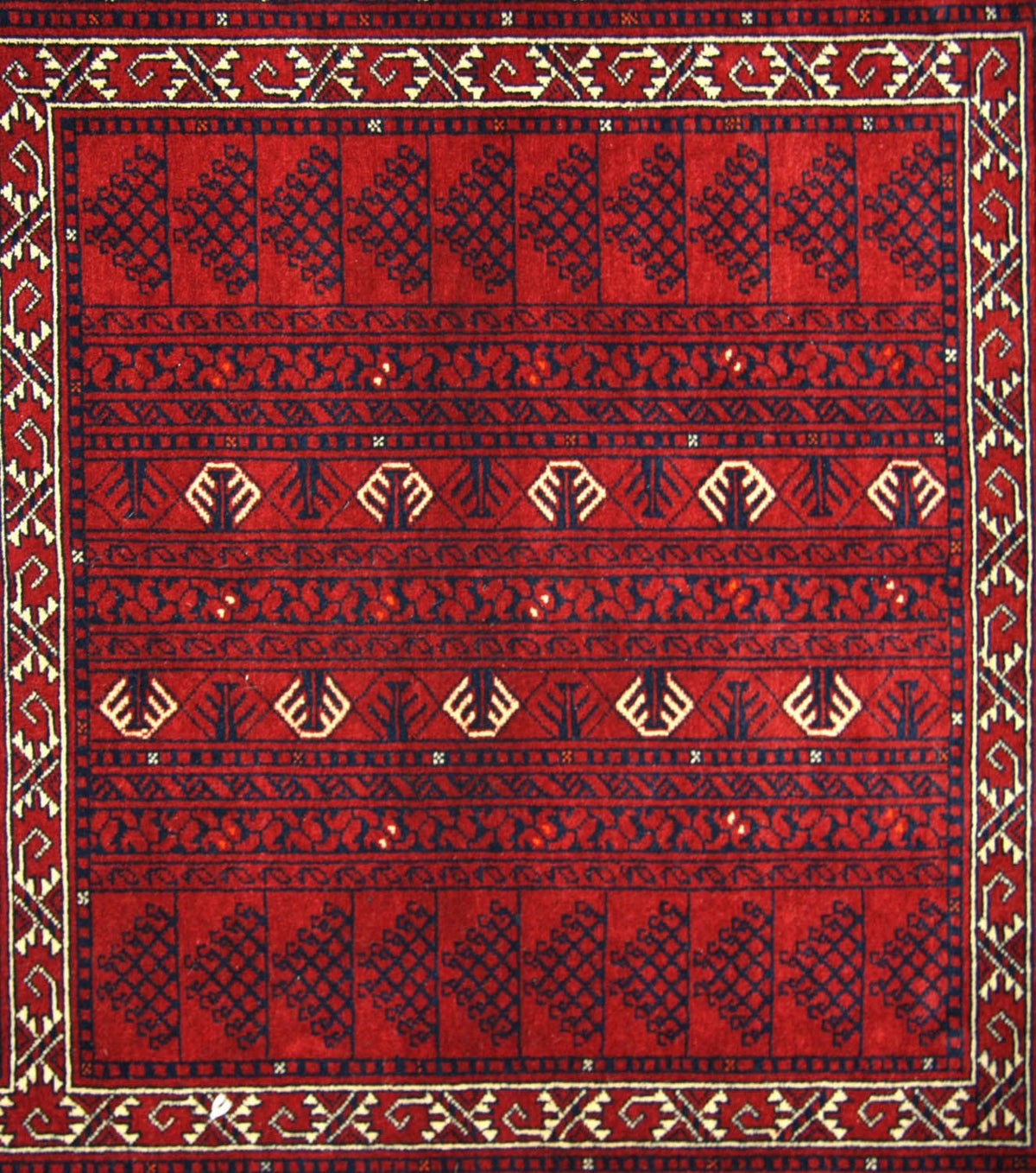 Afghansk matta - 235 x 161 cm - röd