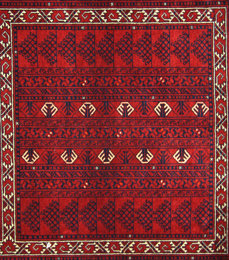 Afghansk matta - 235 x 161 cm - röd
