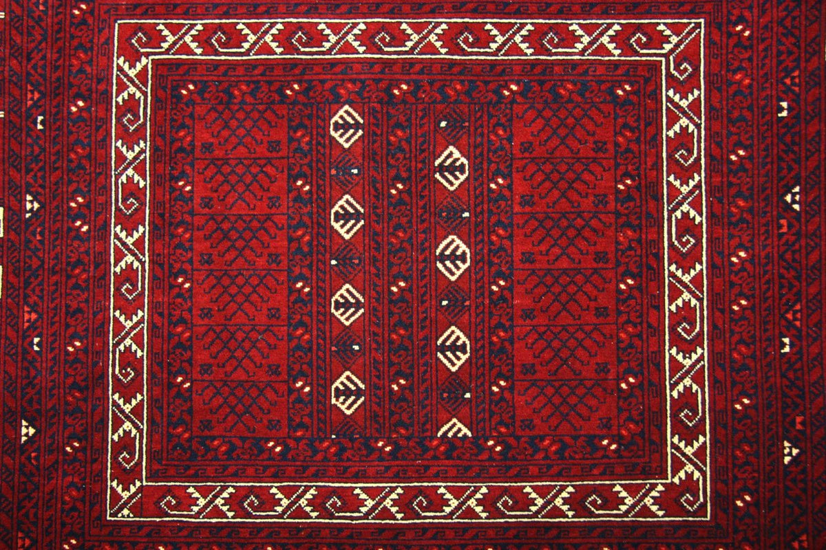 Afghansk matta - 250 x 157 cm - röd
