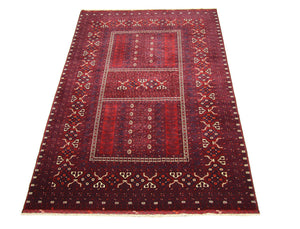 Afghansk matta - 250 x 157 cm - röd