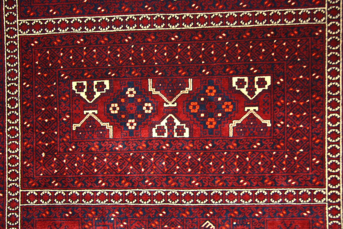 Afghansk matta - 250 x 157 cm - röd