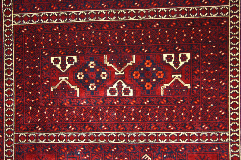 Afghansk matta - 250 x 157 cm - röd