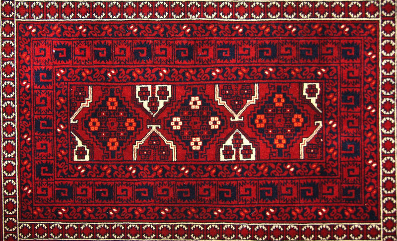 Afghansk matta - 250 x 170 cm - röd