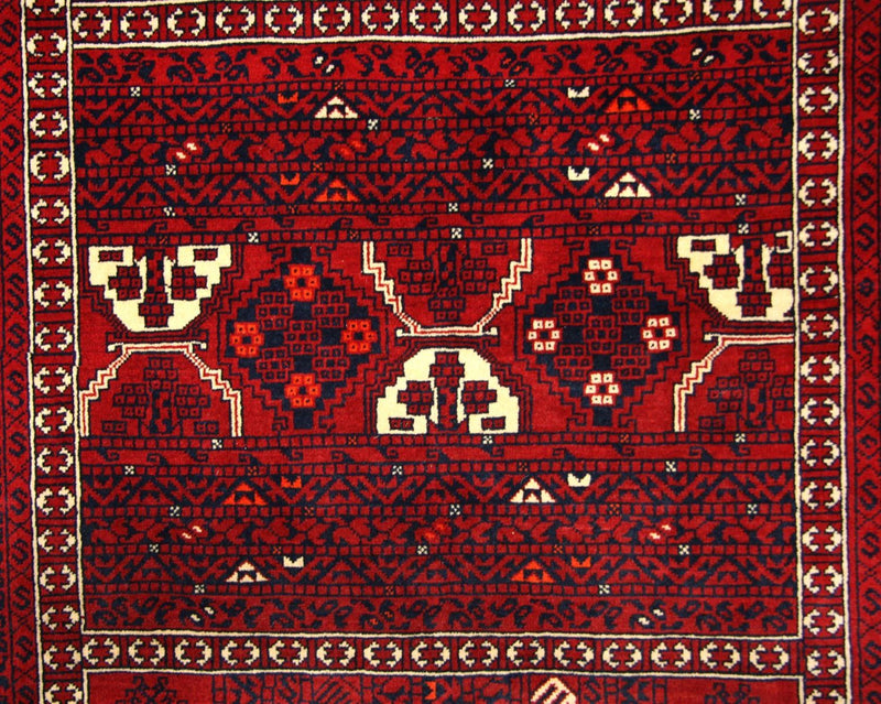 Afghansk matta - 248 x 158 cm - röd