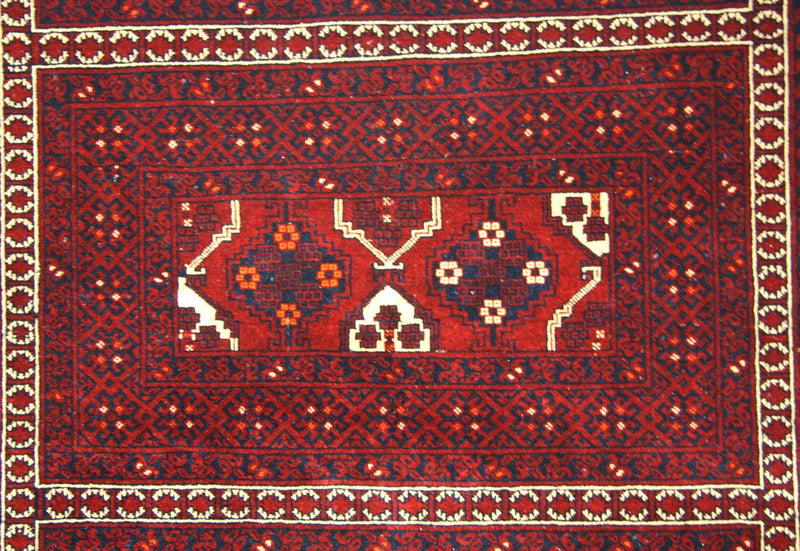 Afghansk matta - 246 x 163 cm - röd