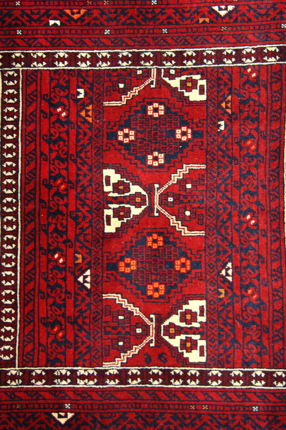 Afghansk matta - 248 x 158 cm - röd