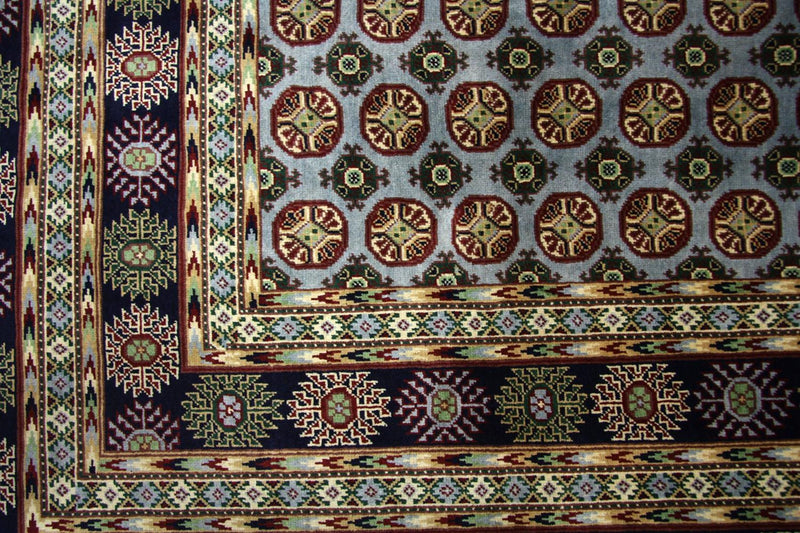 Afghansk matta - 298 x 199 cm - blå