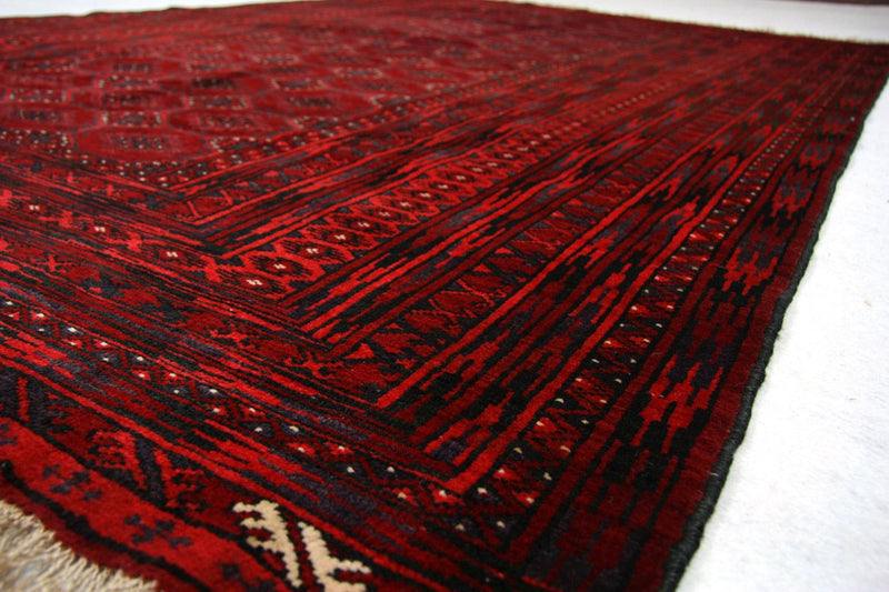 Afghansk matta - 230 x 140 cm - röd