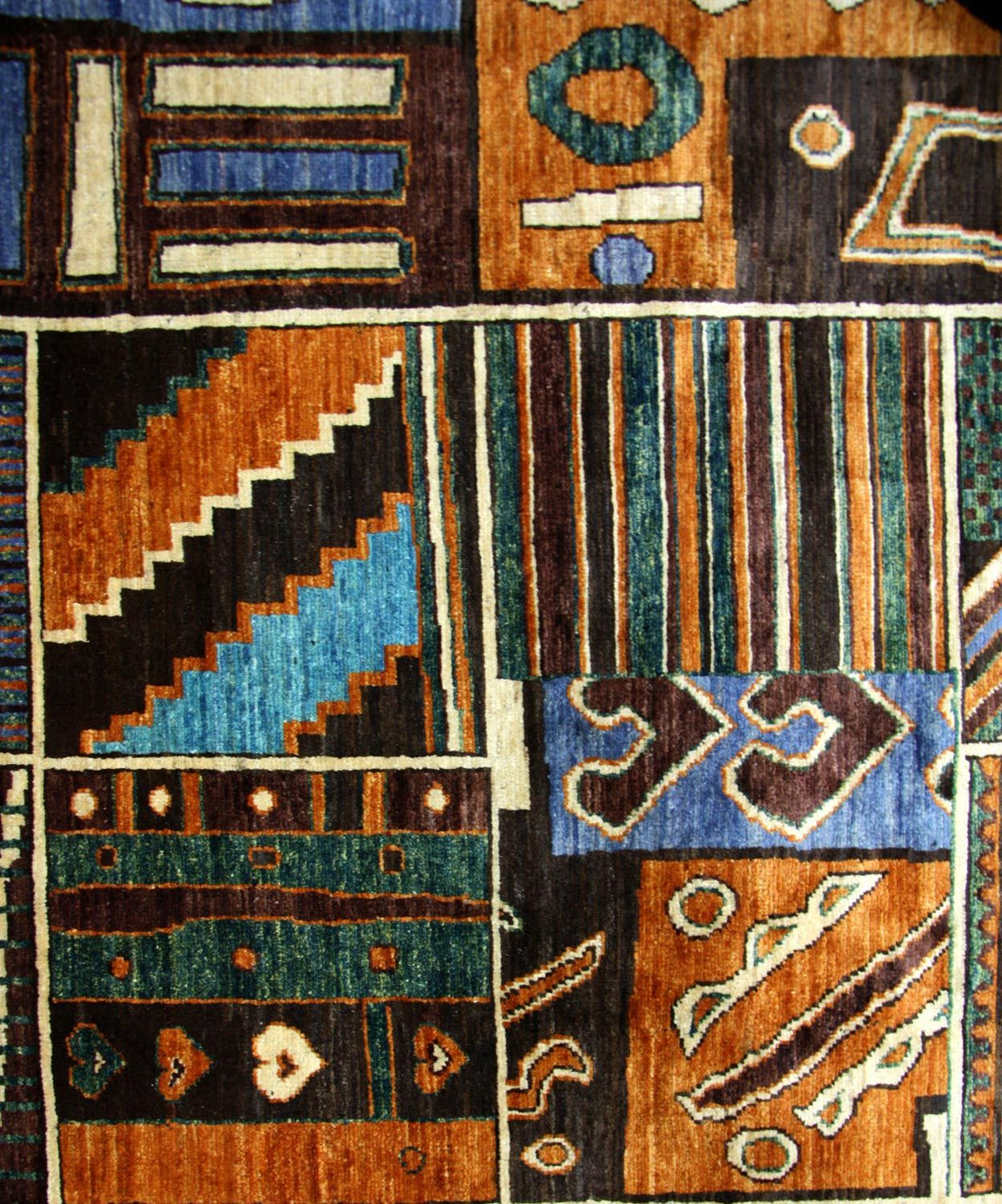 Afghansk matta - 305 x 220 cm - flerfärgad