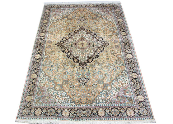 Sidenmatta - Kashmir Silk - 290 x 185 cm - blå