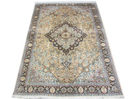 Sidenmatta - Kashmir Silk - 290 x 185 cm - blå