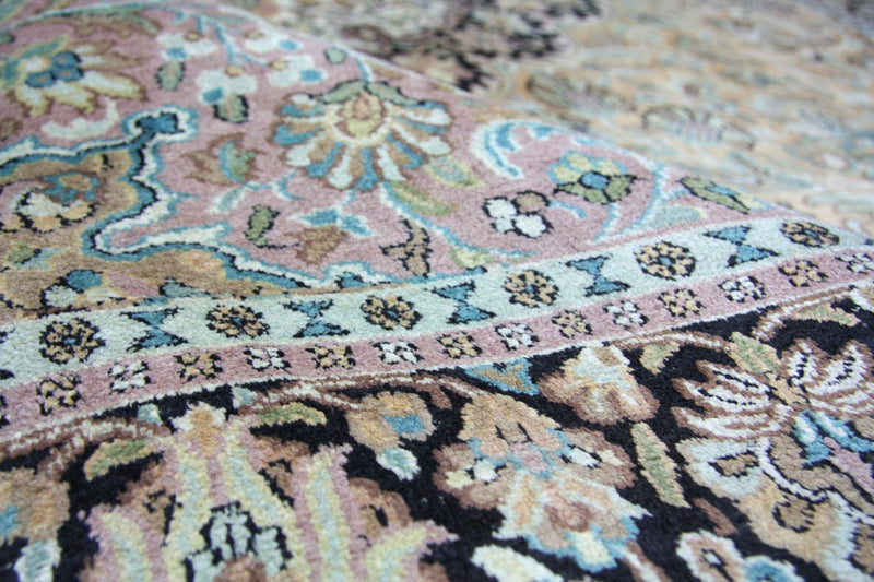 Sidenmatta - Kashmir Silk - 290 x 185 cm - blå