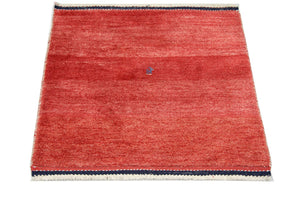 Gabbeh-matta - persisk kvadrat  - 111 x 111 cm - röd
