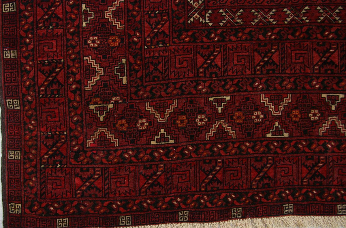 Afghansk matta - 208 x 150 cm - röd