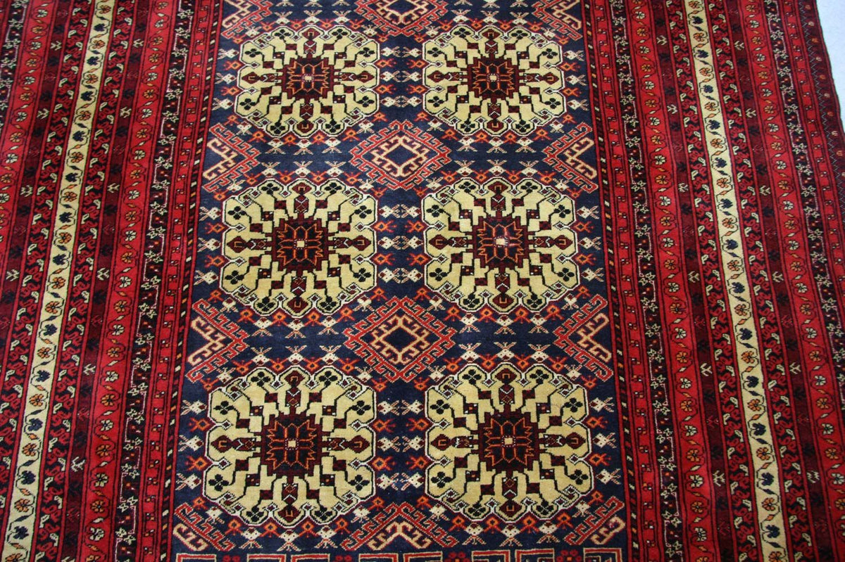 Afghansk matta - 288 x 195 cm - röd