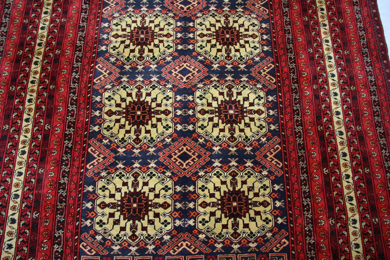Afghansk matta - 288 x 195 cm - röd