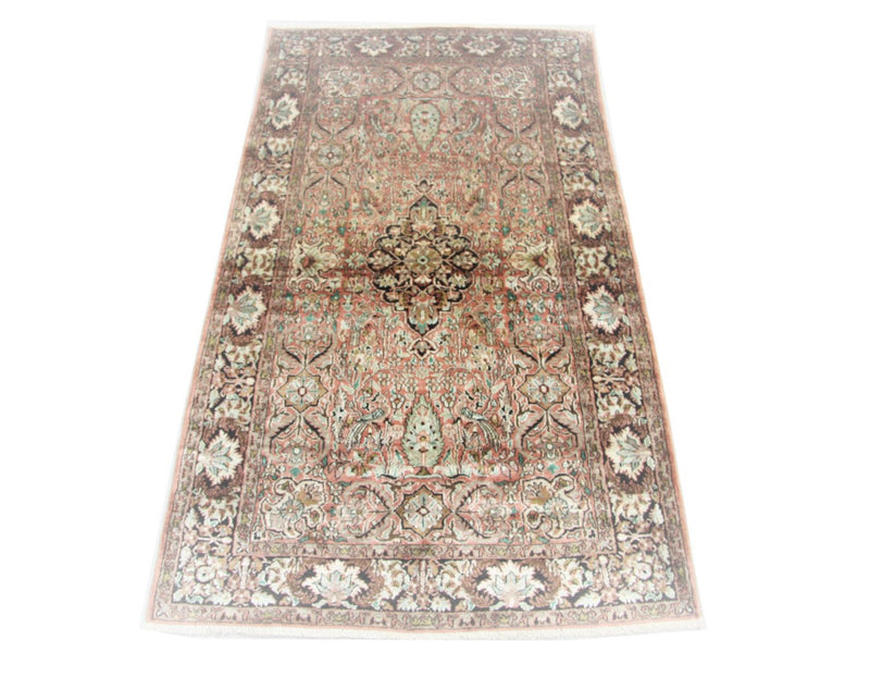 Sidenmatta - Kashmir Silk - 164 x 91 cm - brun