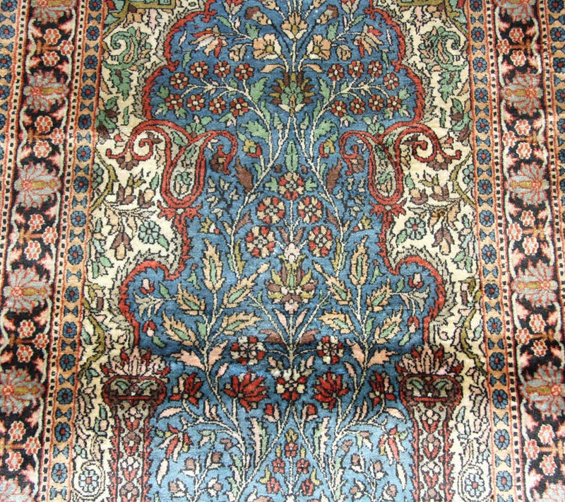 Sidenmatta - Kashmir Silk - 156 x 90 cm - blå