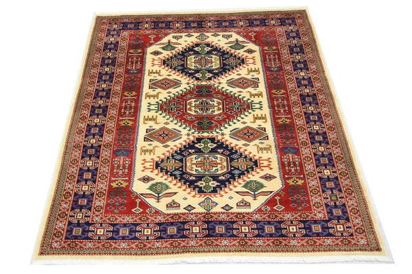 Afghansk matta - 194 x 146 cm - beige