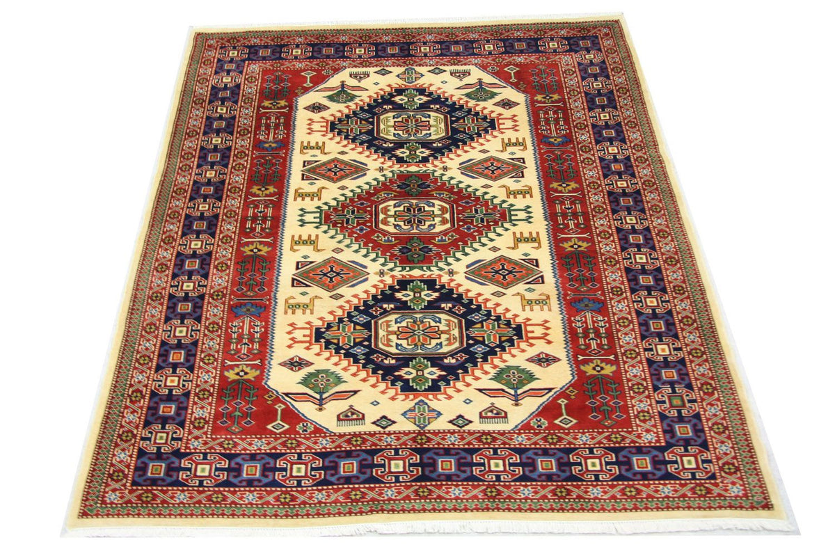 Afghansk matta - 194 x 146 cm - beige