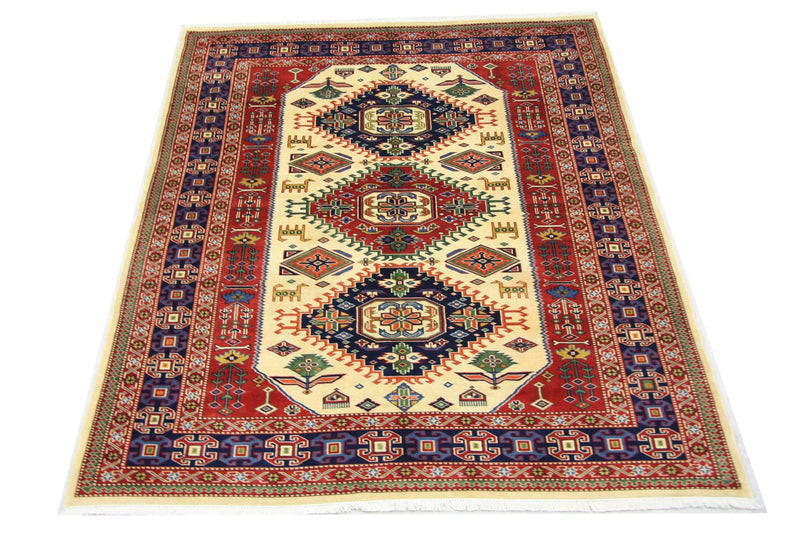 Afghansk matta - 194 x 146 cm - beige