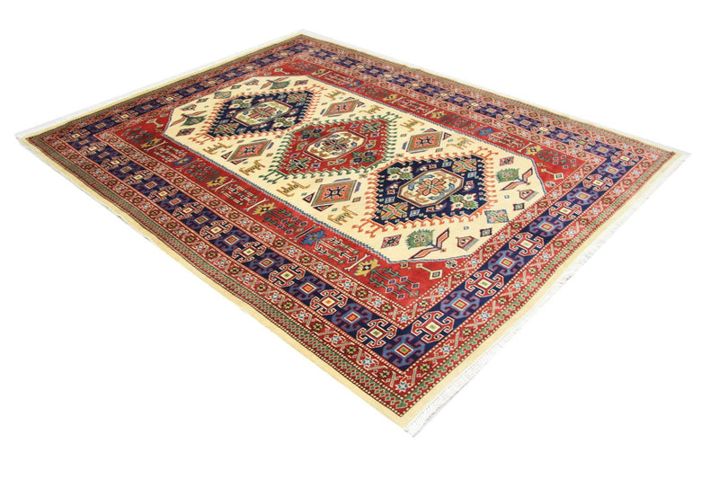 Afghansk matta - 194 x 146 cm - beige