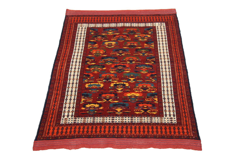 Afghansk matta - 160 x 130 cm - rost