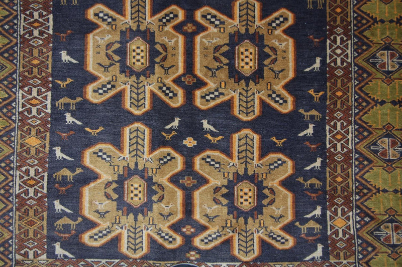 Afghansk matta - 175 x 108 cm - blå