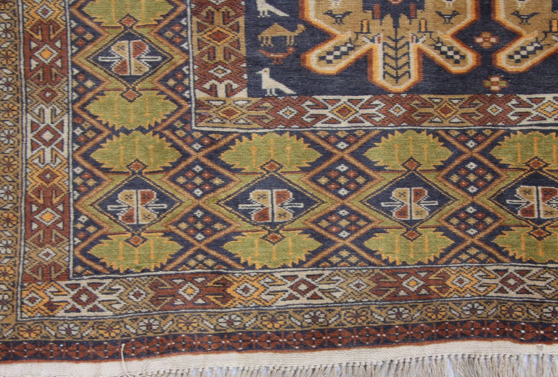 Afghansk matta - 175 x 108 cm - blå