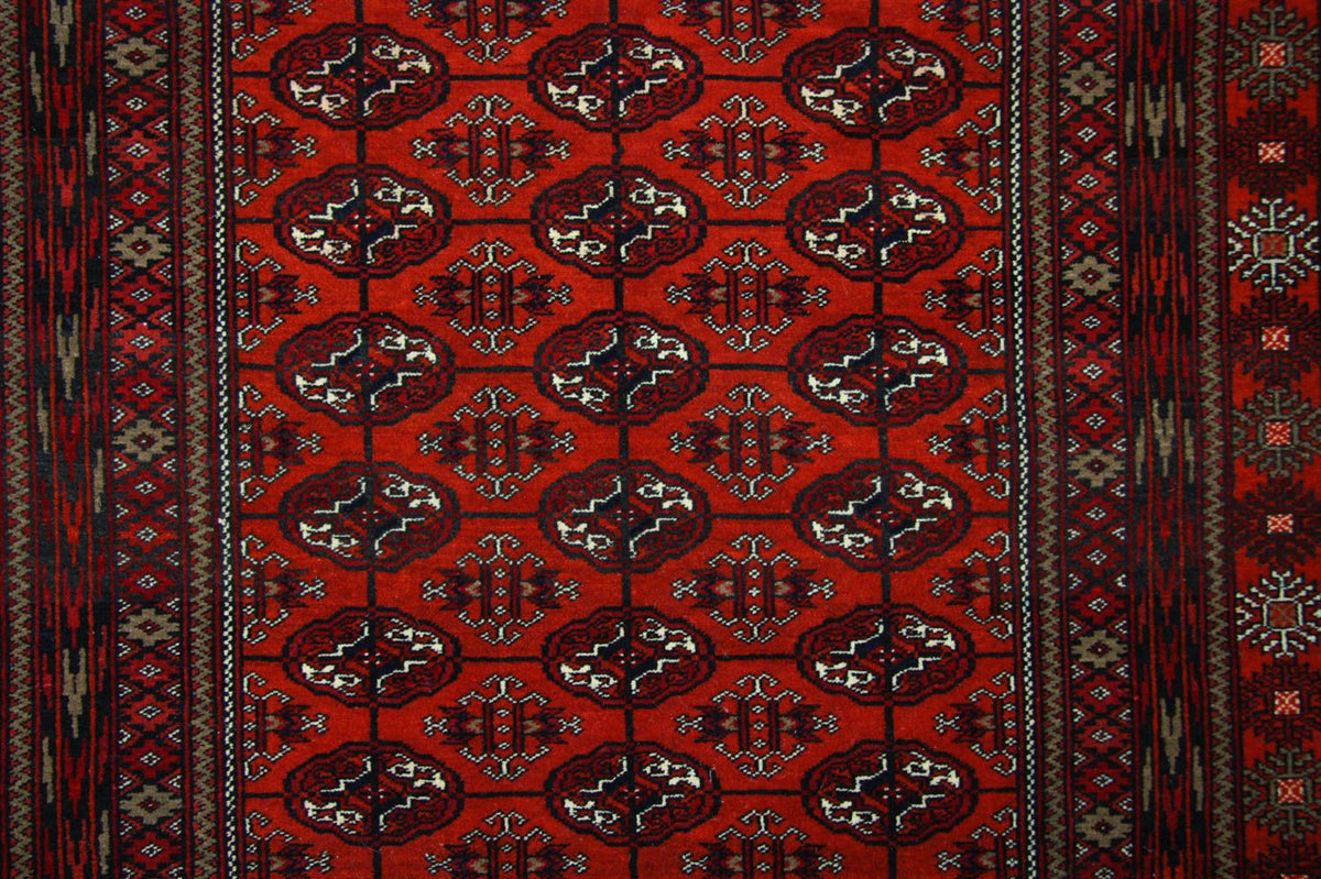 Afghansk matta - 193 x 134 cm - röd