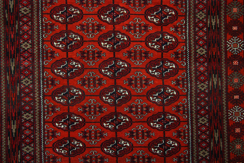 Afghansk matta - 193 x 134 cm - röd
