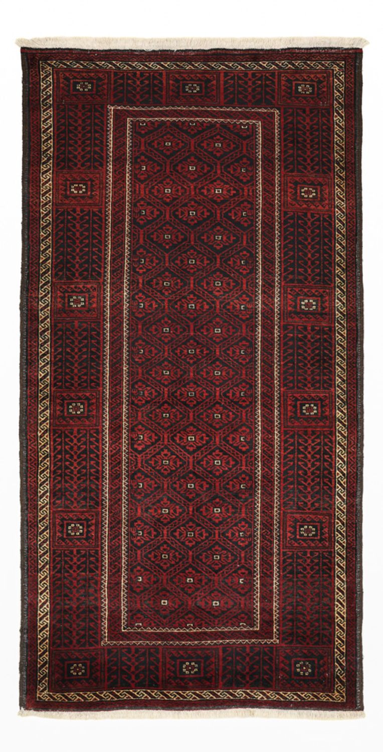 Runner Baluch-matta - 203 x 101 cm - mörkröd